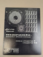 Marantz Bookshelf Speaker System Models Imperial 5, 5G Service Manual D-616