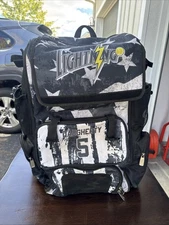 Boombah Superpack Baseball Softball 4-Bat Lightning Daugherty Black 25”x20”x10”