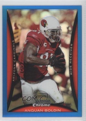 2008 Bowman Chrome Blue Refractor 134/150 Anquan Boldin #BC168 04up