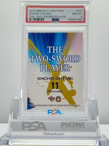 SHOHEI OHTANI 2013BBM THE TWO-SWORD PLAYER #F91 PSA8!ROOKIE CARD! LOWPOP!