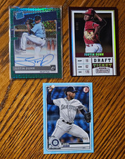 Justin Dunn RC Auto -2020 Optic Green Mojo #/99 +Sky Blue #/499 +2017 Draft #/99