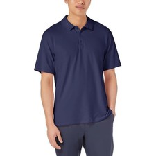 NWT Kirkland Signature Men  s Regular Fit Performance Polo Shirt Navy SZ L