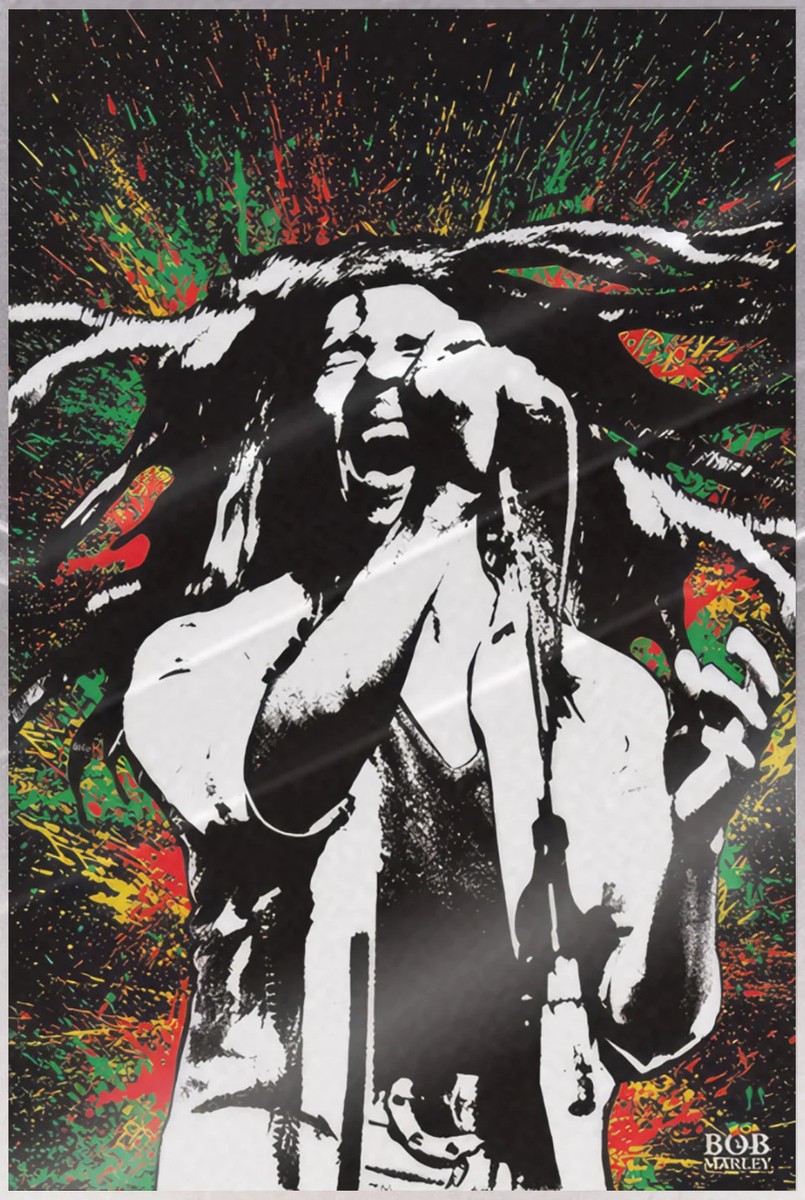 Bob Marley - Pop-Art Music Poster (Paint Splash) (Size: 24