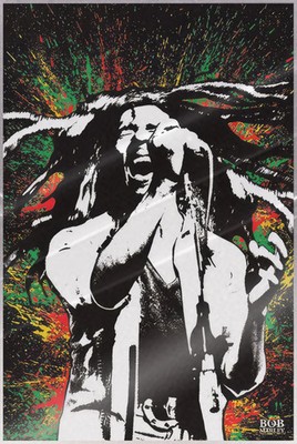 Bob Marley - Pop-Art Music Poster (Paint Splash) (Size: 24