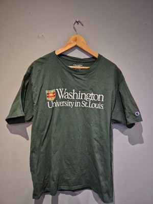 Champion L Washington University in St Louis grünes kurzärmliges T-Shirt Large