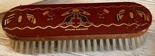 Vintage Gentleman  s Clothes Brush, Genuine Kangaroo Leather Aboriginal Design Au