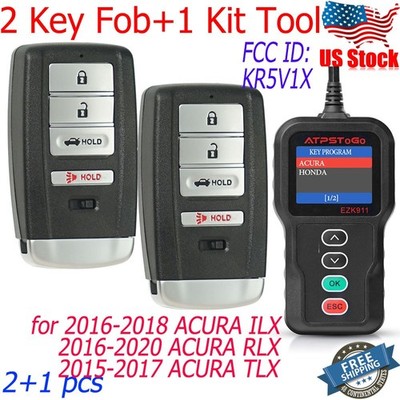DIY Key Fob Replacement Compatible with Acura 16-18 ILX 16-20 RLX  15-17 TLX (2)