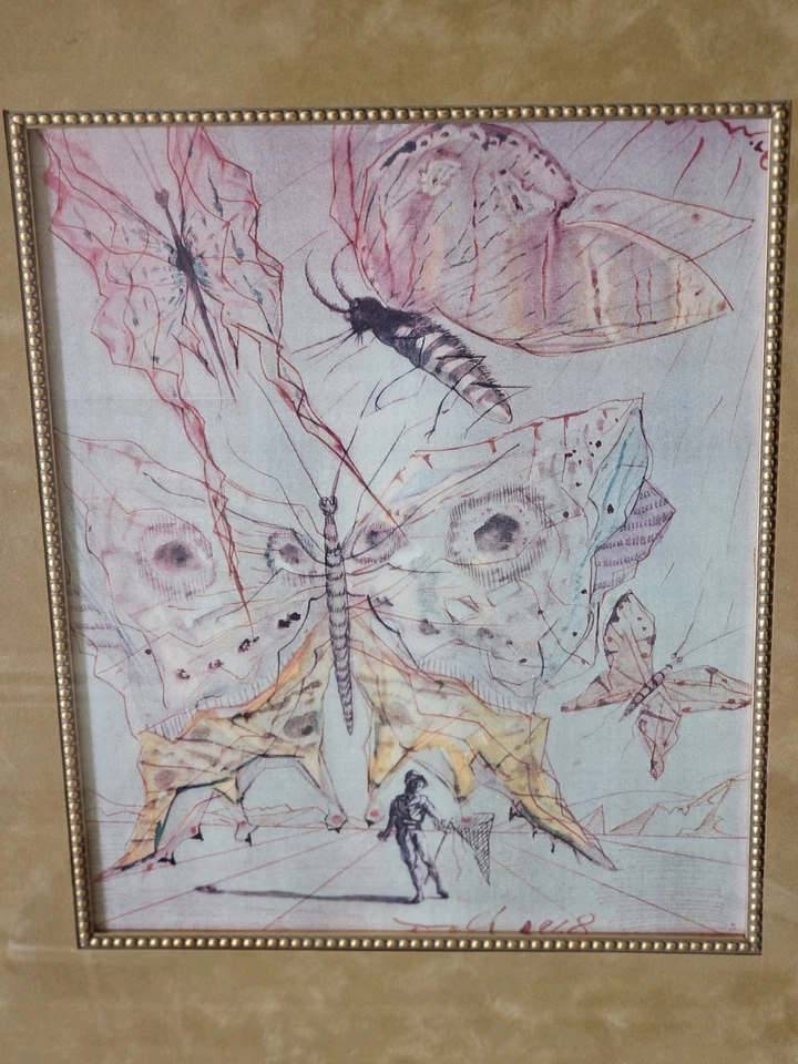 Salvador Dali D A C N Y Print - **Rare Vintage**1953 Butterflies. - Image 3 of 4