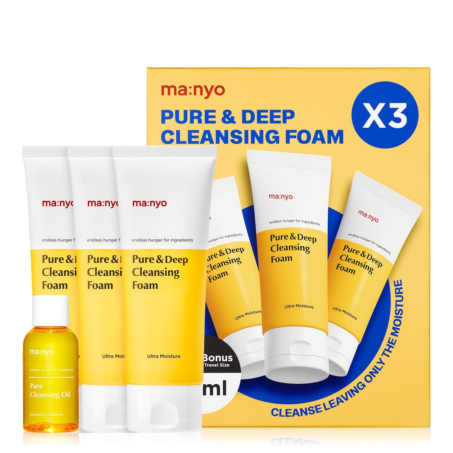 MANYO Pure & Deep Cleansing Foam Korean Skin care, Daily Cleanser 10.1 fl oz ...