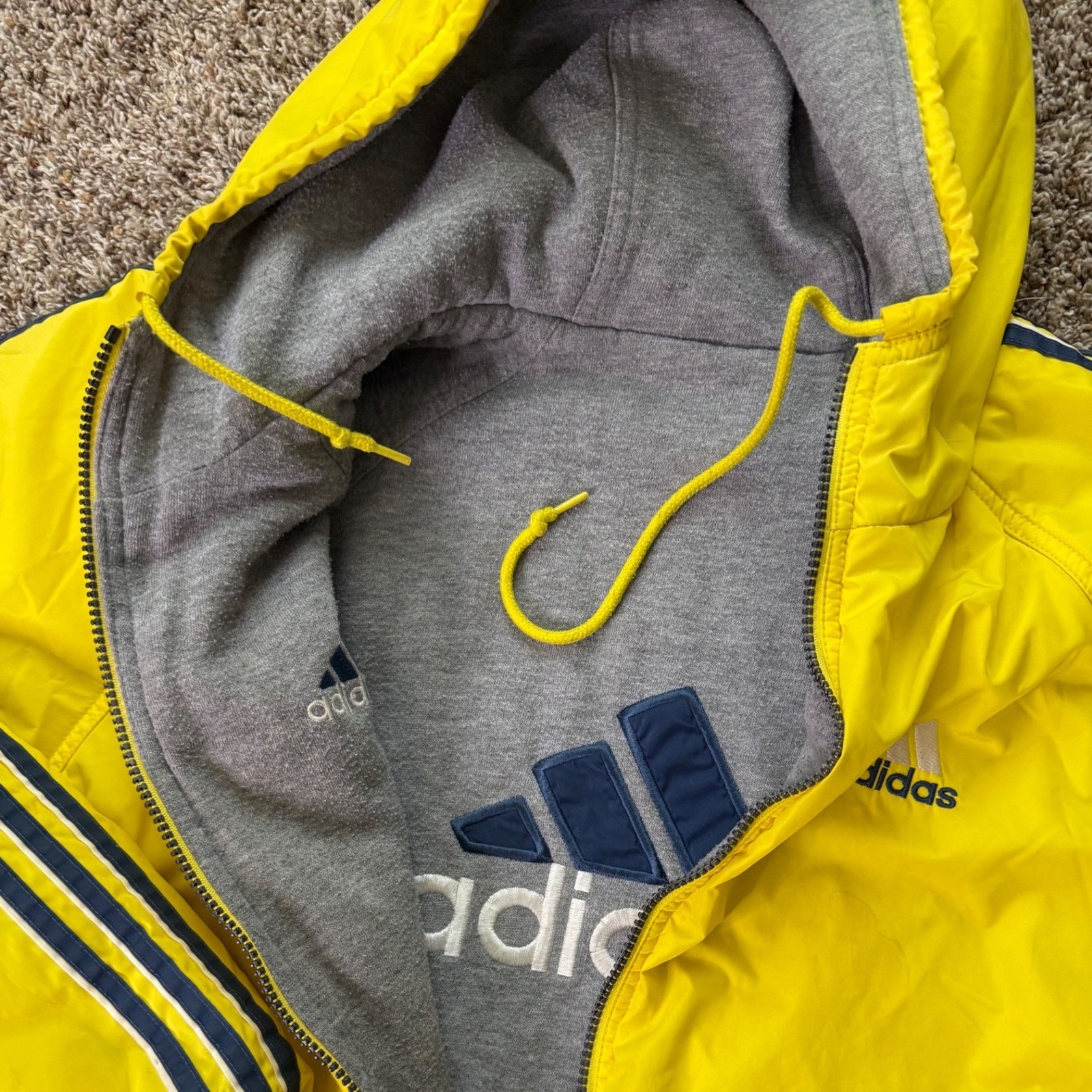 Adidas Windbreakrr Jacket Full Zip Reversible Yel… - image 2