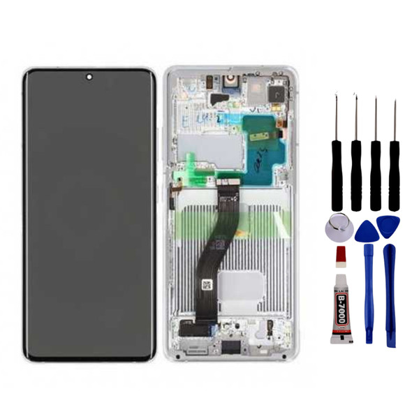 Display FüR Samsung Galaxy S21 Ultra - Lcd Mit Chassis - Touchscreen +...-image