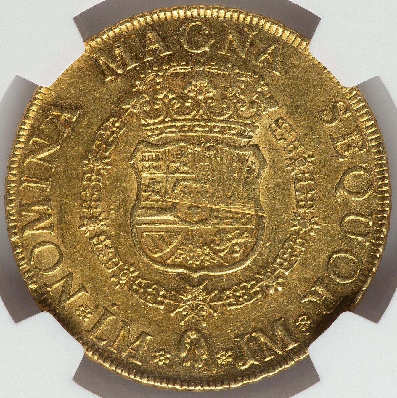 Lima Vi Peru: Ferdinand VI Gold 8 Escudos 1759 LM-JM NGC AU-58 Lima mint ...