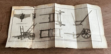 gravure ancienne 18e siècle N397 machine agricole
