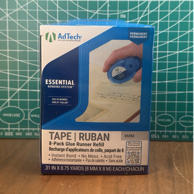 AdTech Glue Runner Refill 8-Pack Permanent 8mm Essential Bonding System