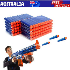 100 X Bullets SOFT HEAD Nerf N-Strike Elite Dart Refill Fits Most Nerf Guns BLUE