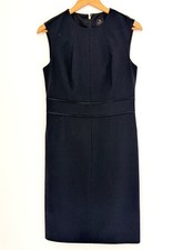 David Lawrence Black Midi Sheath Dress Size 10 Work Corporate Office Minimalist