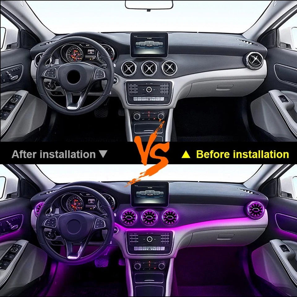 LED Air Vent Ambient Light For Mercedes Benz W117 CLA180 CLA200 CLA250 CLA45 5X — 第 4/4 张图片