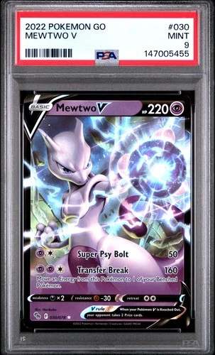 2022 POKEMON GO #030 MEWTWO V PSA 9