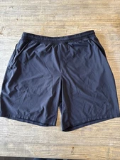 Lululemon Shorts Men XL Black Surge  Gym Workout 7" Inseam Casual Running