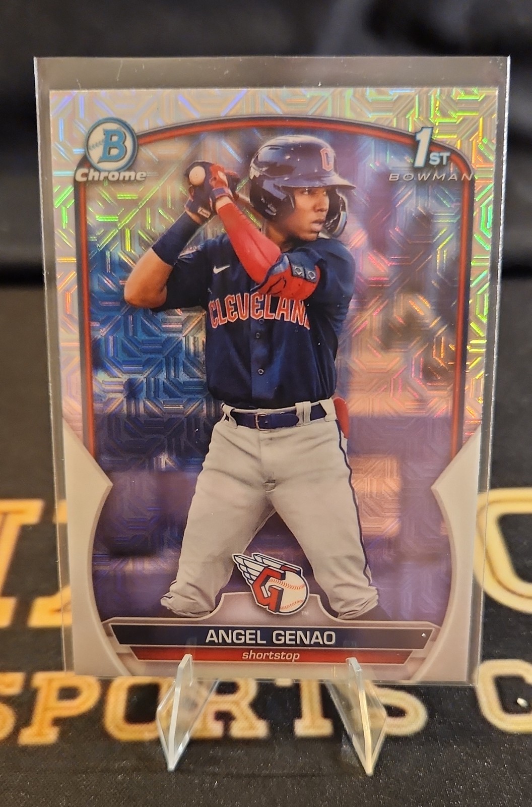 2023 Bowman - Chrome Prospects Angel Genao #BCP-140 Mojo Refractor (RC)