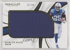 2019 Panini Immaculate Standard Jerseys 23/49 Marlon Mack #ISJ-16 ez4