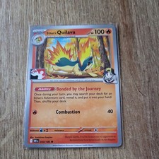 Pokemon Ethan's Quilava 033/182 Prize Pack Series 8 Card Non-Holo Play! Stamp