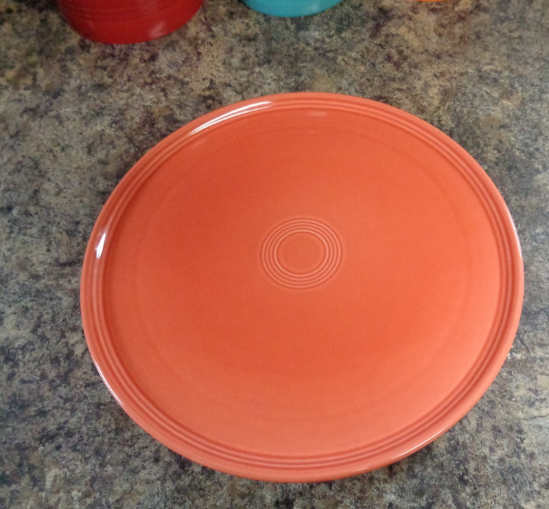 FIESTA WARE HLC USA Pizza Cookie Tray Plate 12" D ~ PERSIMMON