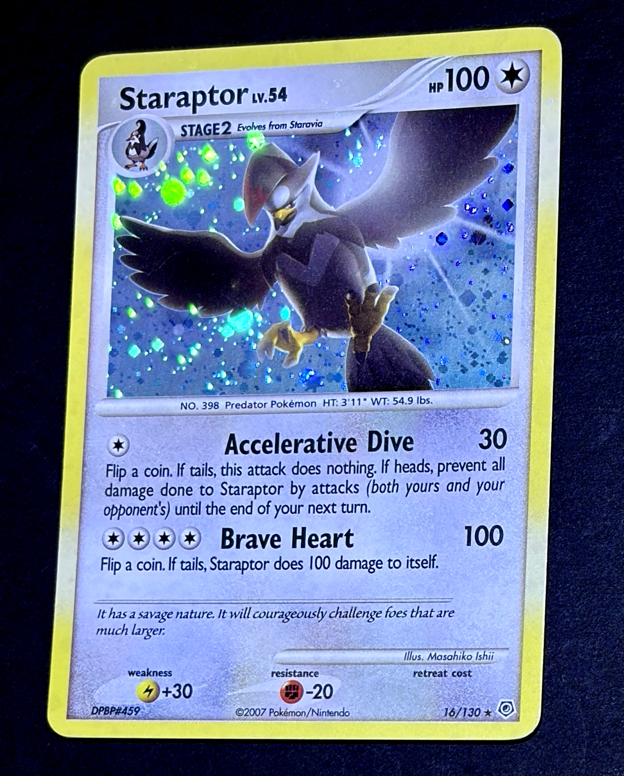 2007 Pokemon STARAPTOR Diamond Pearl Base Set COSMOS HOLO Foil Rare Card 16/130