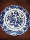 Rare DELFT BLAUW BLUE AND WHITE FLORAL PLATE WITH SMALL HANDLE MADE HOLLAND 9” — photo 1