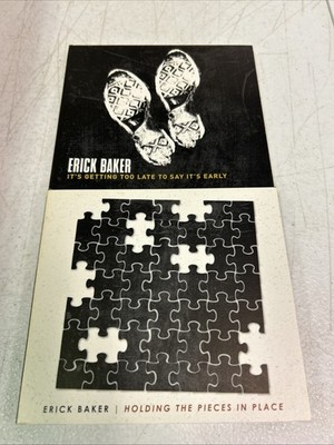 Erick Baker 2 CD Lot! It's Getting Too Late to Say It's Early, Holding