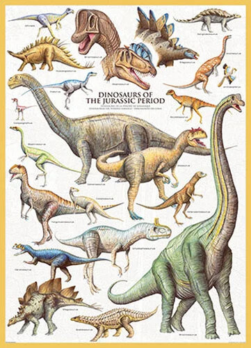 Puzzle (1000 T.) Dinosaurier Der Jurazeit (Eurographics) Neu/Ovp-image