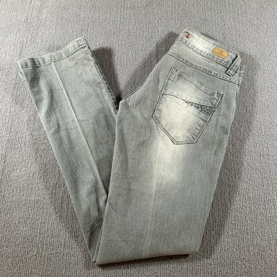 Taco Systems Jeans Womens 9 Black Denim Straight Leg Fade World Wide Cotton