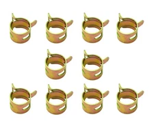 10 Pack Heavy Duty Fuel Line Spring Clips Hose Clamp - 5/16" Inch Line ID= 7/16"