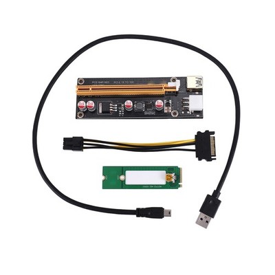 2X(NGFF M.2 M SchlüSsel zu USB 3.0 PCI-E Riser Karte M2 zu USB 3.0 PCIE 16X9704