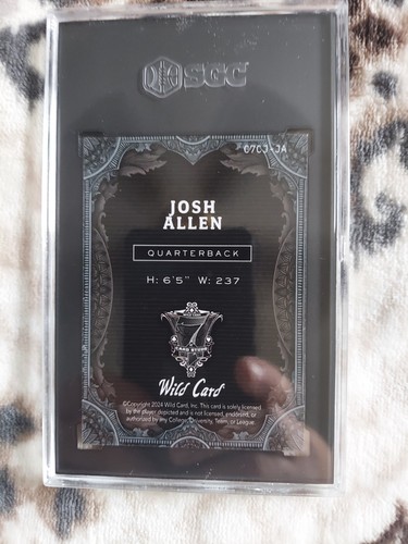 2024 Josh Allen Wild Card 7 Card Stud 1/1 - Picture 2 of 2