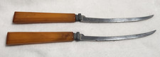 Henry's Stainless Tomato Knives Butterscotch Bakelite Handles Set Of 2