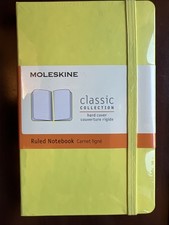 Moleskine Classic Notebook, Pocket, Ruled, Yellow, Hard Cover 3. 5" X 5. 5"