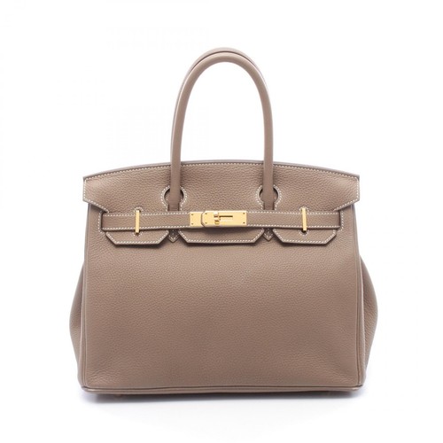 HERMES Birkin 30 Handbag Togo leather Gray Etoupe Grey GHW Used D