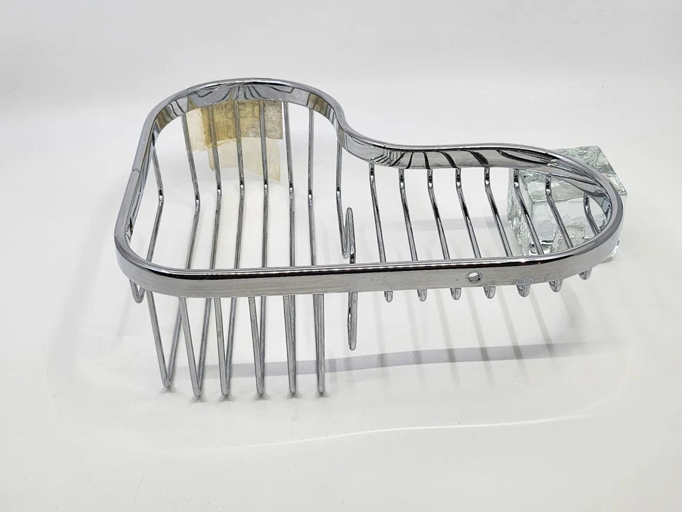 Cesta esquinera combinada grande Ginger® latón macizo cromo pulido 504L-26 Foto 3 de 4