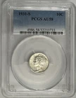 1931 S Mercury Dime AU -58 PCGS