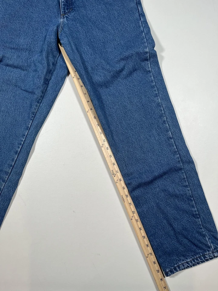 Vintage L.L.Bean Double L Classic Fit Flannel Lined Jeans Mens 31x32 Blue Denim - Image 4 of 4