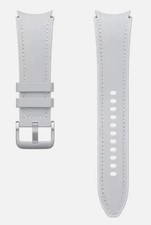 Oem Samsung Galaxy Watch 7 6 5 4 Hybrid Eco Leather Band Silver S/M