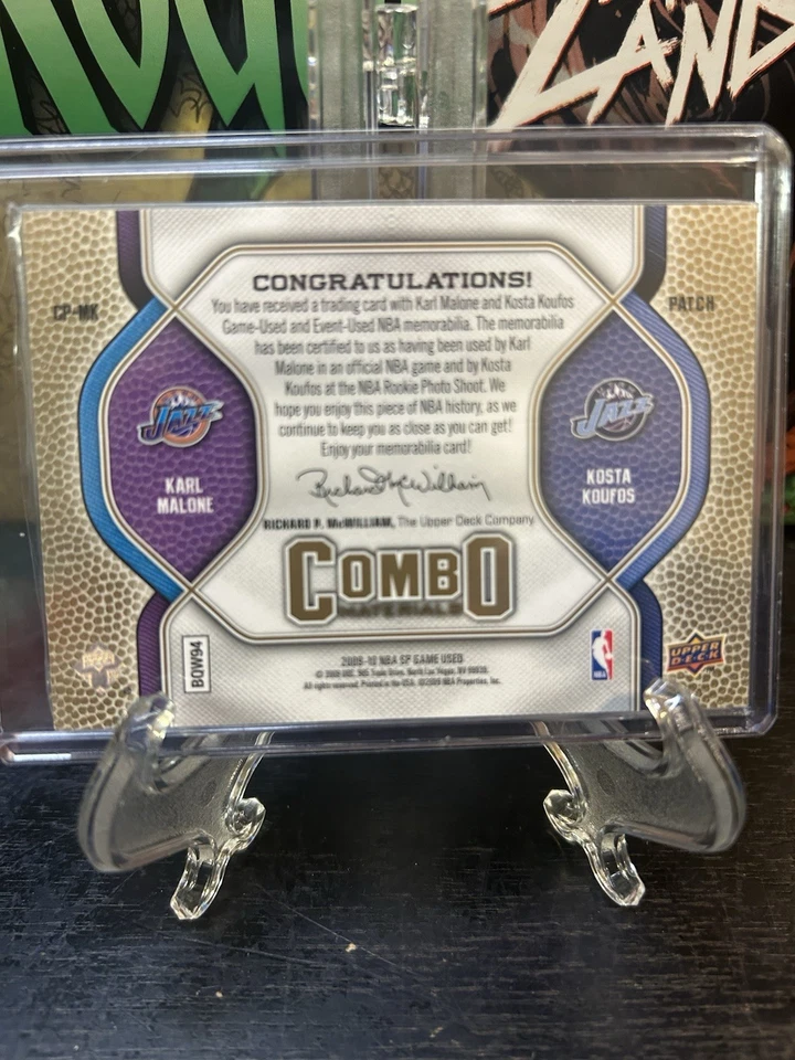 2009-10 SP Game Used - Combo Materials Karl Malone Koufos 3 color Jersey #24/99 - Image 3 of 3