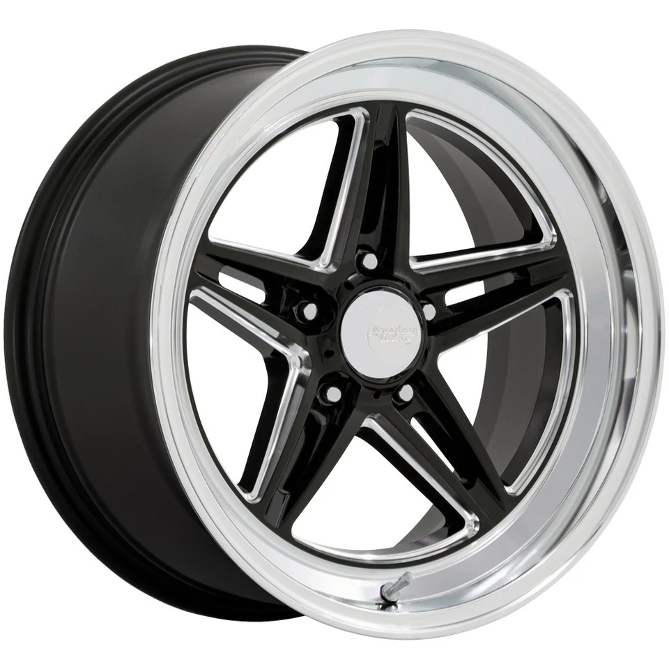 (Set of 4) American Racing VN514 Groove 18x7 5x4.5" +0 Black/Milled Wheels Rims Foto 2 de 4