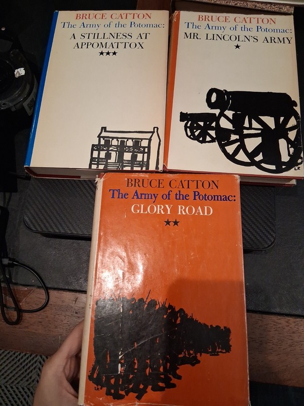Bruce Catton Civil War Set of 3 Volumes of The Army of the Potomac Glory Road
