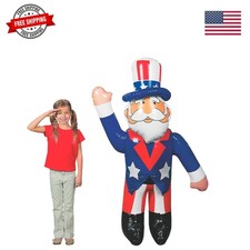 64" Jumbo Inflatable Uncle Sam - Giant 5 Foot Patriotic Outdoor Decoration f...
