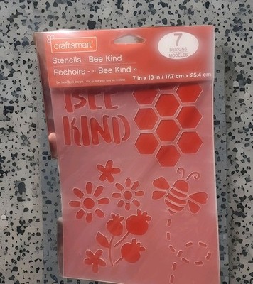 New Craft Smart Stencils Bee Kind 7 Designs Included New Sealed