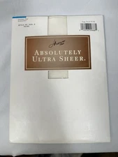 VTG Hanes Absolutely Ultra Sheer Control Top Pantyhose, Pearl Size E Sandal Toe