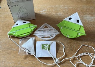Baffect Double Sided Magnetic Window Cleaner 15 26mm Green/White Manual