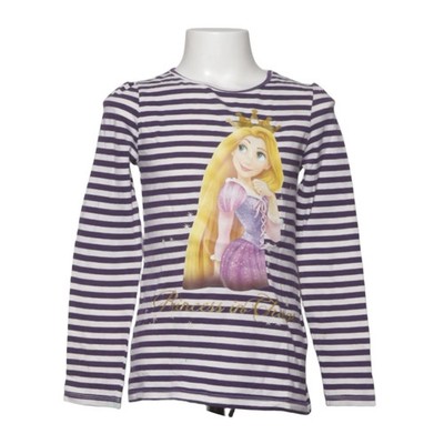 H&M, Langarmshirt, Größe: 122/128, Lila/Weiß, Baumwolle/Elasthan, Streifen #PZU